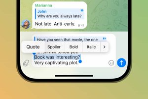 آموزش ایجاد نقل قول در تلگرام و هایلایت کردن قسمتی از متن پیام